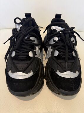 Black and Silver Athletic Sneakers